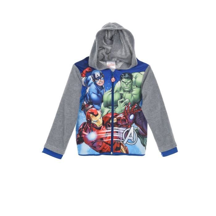 AVENGERS CLASSIC Veste Polaire Gris Anthracite Enfant Garçon