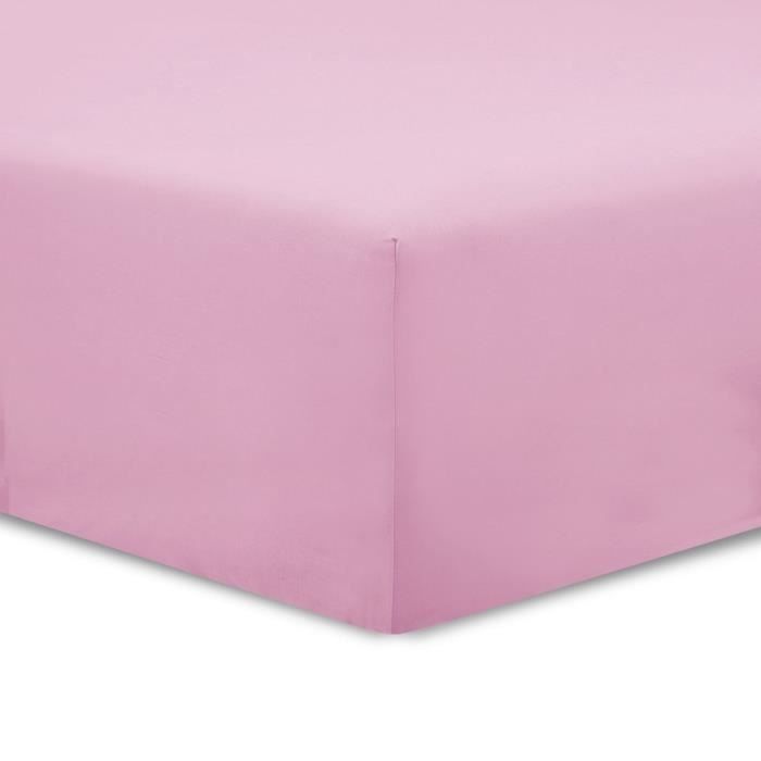 VISION drap housse 90x190cm ROSE