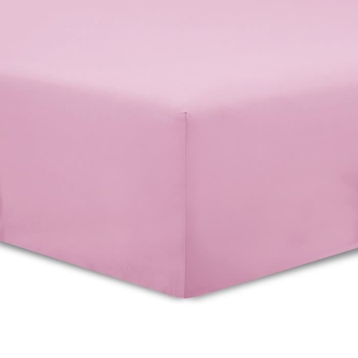 VISION drap housse 140x190cm ROSE
