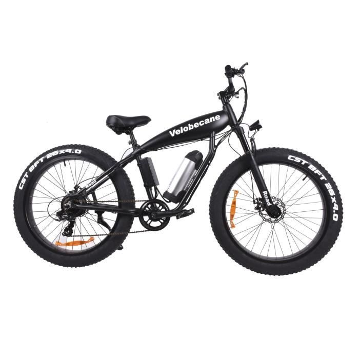VELOBECANE Vélo électrique Road 26'' - Mixte - Noir