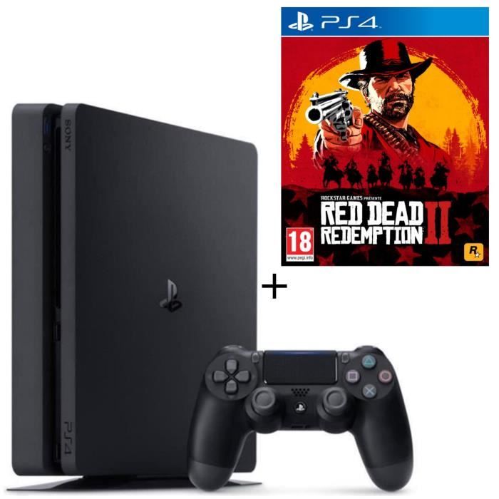 Pack PS4 500 Go Noire + Red Dead Redemption 2