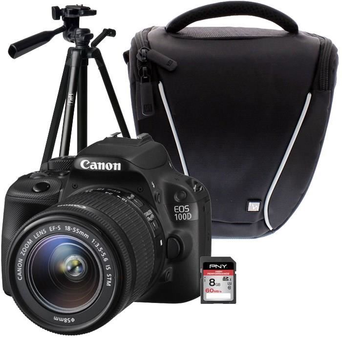 CANON EOS 100D + 18-55 IS STM + Trépied + Sacoche + Carte 8 Go