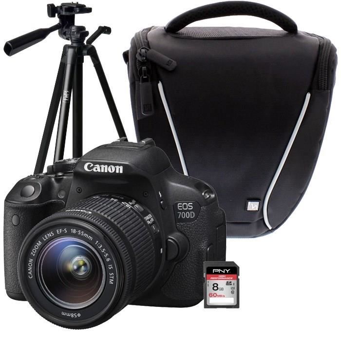 CANON EOS 700D + 18-55 IS STM + Trépied + Sacoche + Carte 8 Go