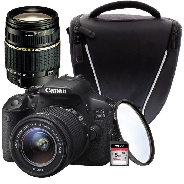 CANON EOS 700D + 18-55 IS STM + TAMRON 18-200mm + Sacoche + Carte 8 Go + Filtre UV OFFERT !