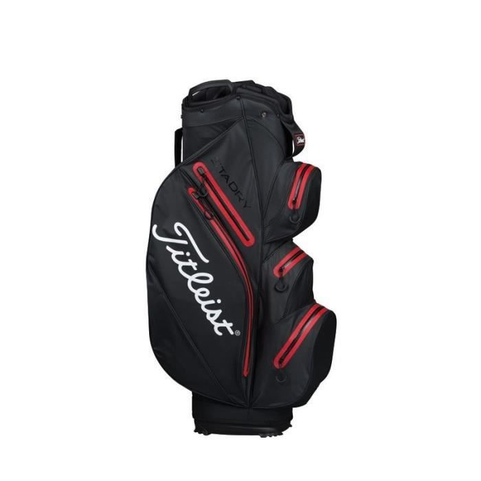 TITLEIST Sac de Golf StaDry Cart - Noir et Rouge