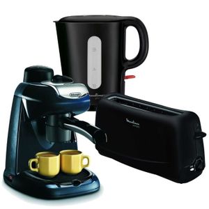 Pack Rentrée 4 : Bouilloire Moulinex + Grille pain Moulinex + Machine ? Expresso Delonghi