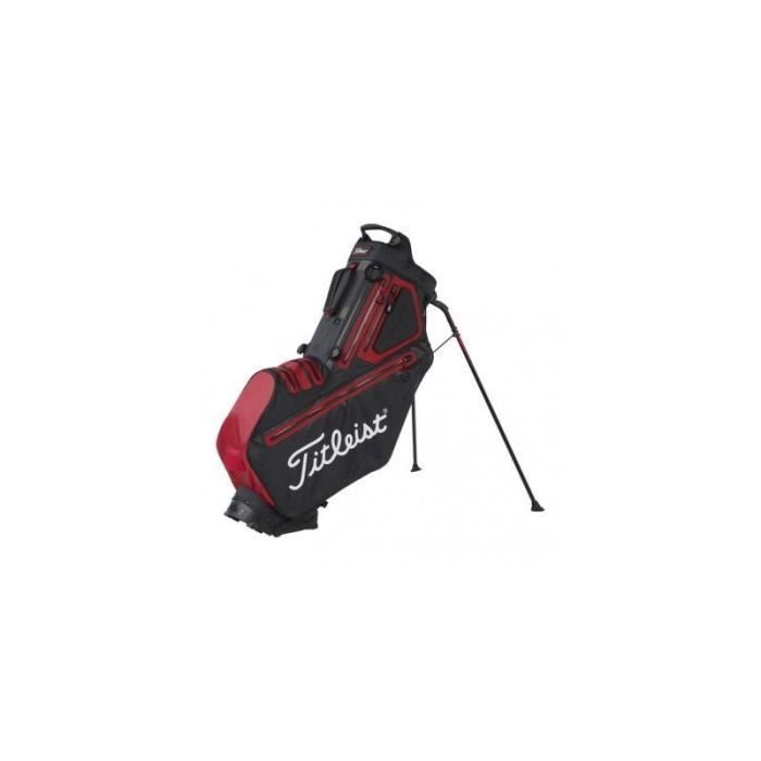 TITLEIST Sac de Golf avec Trépied Players 5 StaDry - Noir et Rouge