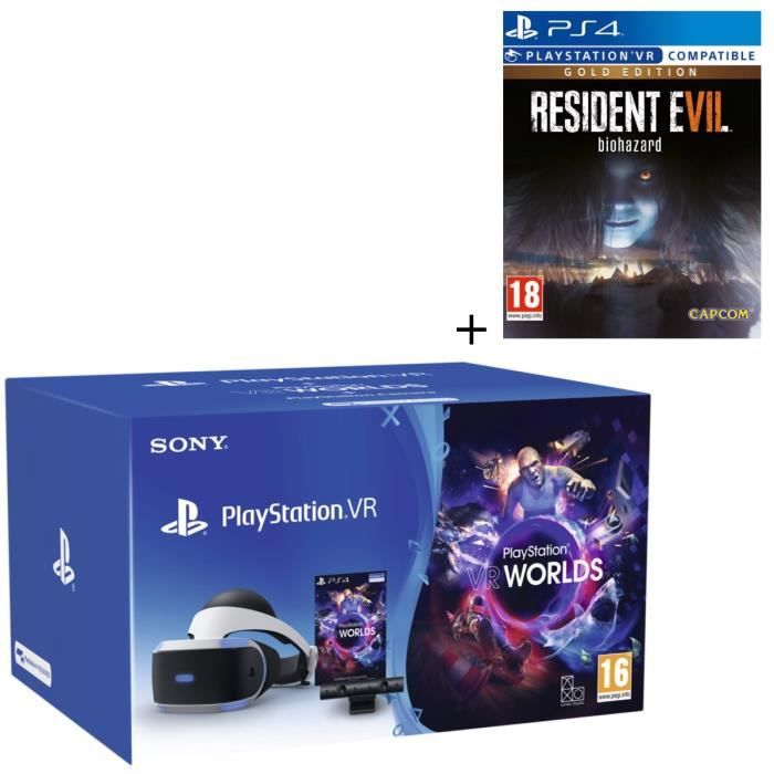 Pack PlayStation VR V2 + PlayStation Caméra + VR Worlds (à télécharger) + Resident Evil 7 : Biohazard Gold Edition