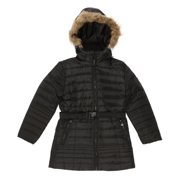 NORTHLAND Parka Fille - Col fourrure - Noir