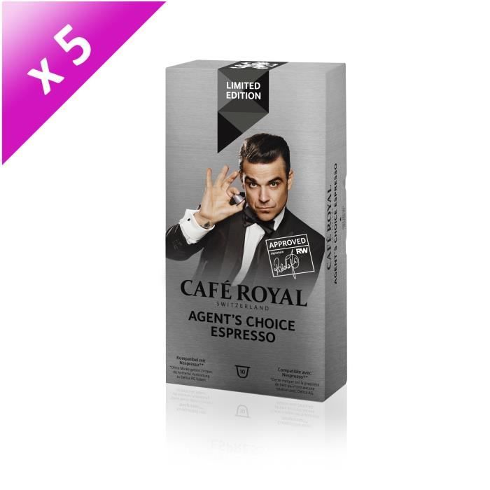 50 capsules CAFÉ ROYAL de café Agent's Choice 100% Arabica