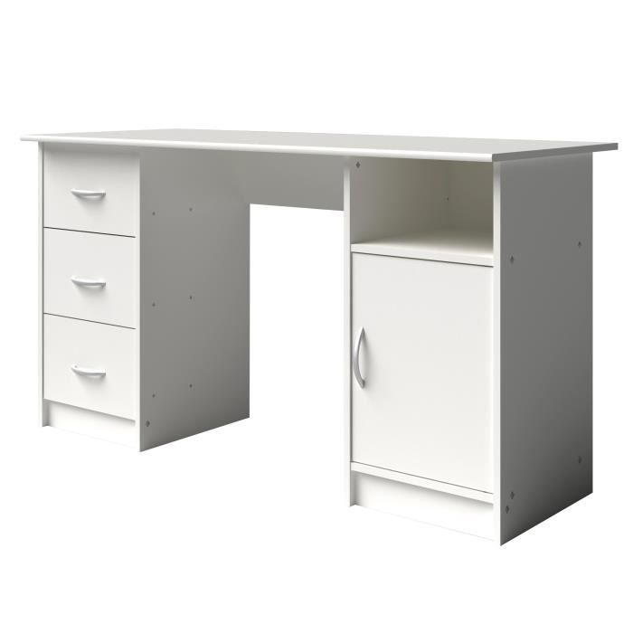 ESSENTIELLE Bureau classique blanc - L 135 cm