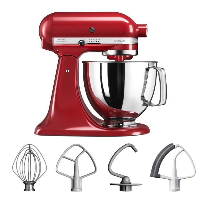 KITCHENAID ARTISAN 5KSM125EER Robot pâtissier + Batteur plat