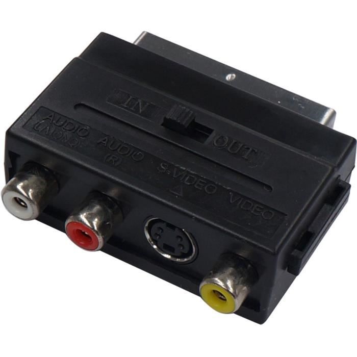 CONTINENTAL EDISON Adaptateur RCA Péritel avec Switch