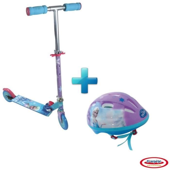 LA REINE DES NEIGES Trottinette 2 Roues + Casque Darpeje - Disney