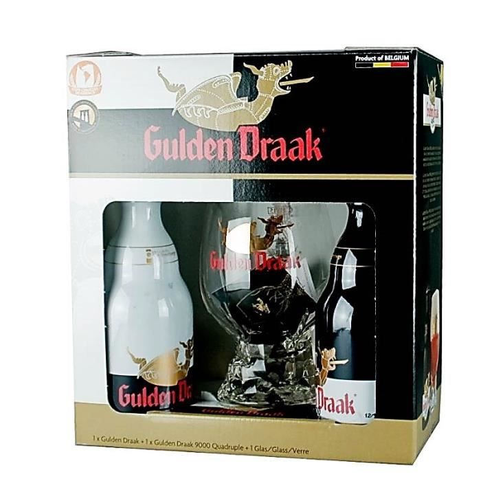 BRASSERIE VAN STEENBERGE Coffret Gulden Draak 2 bières + 1 verre - 33 cl - 10,5 % / 10,7 %