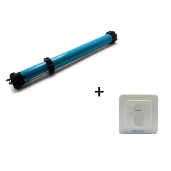AVIDSEN Motorisation filaire volets roulants et stores Döda - 20 Nm + Commande murale filaire