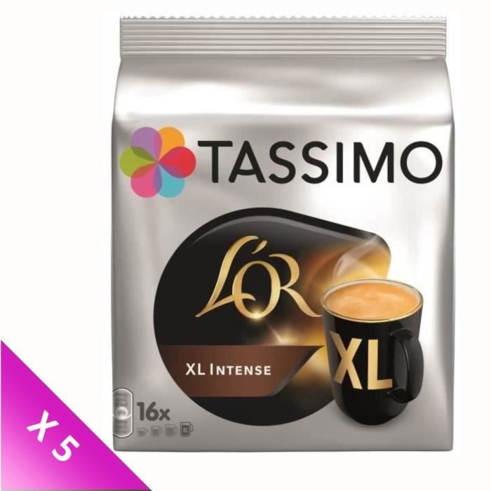 TASSIMO L'OR Café XL Intense - 5 paquets de 16 dosettes
