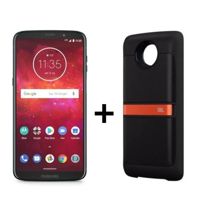 Motorola Moto Z3 Play Bleu nuit + MODS batterie offerte + enceinte Concert JBL