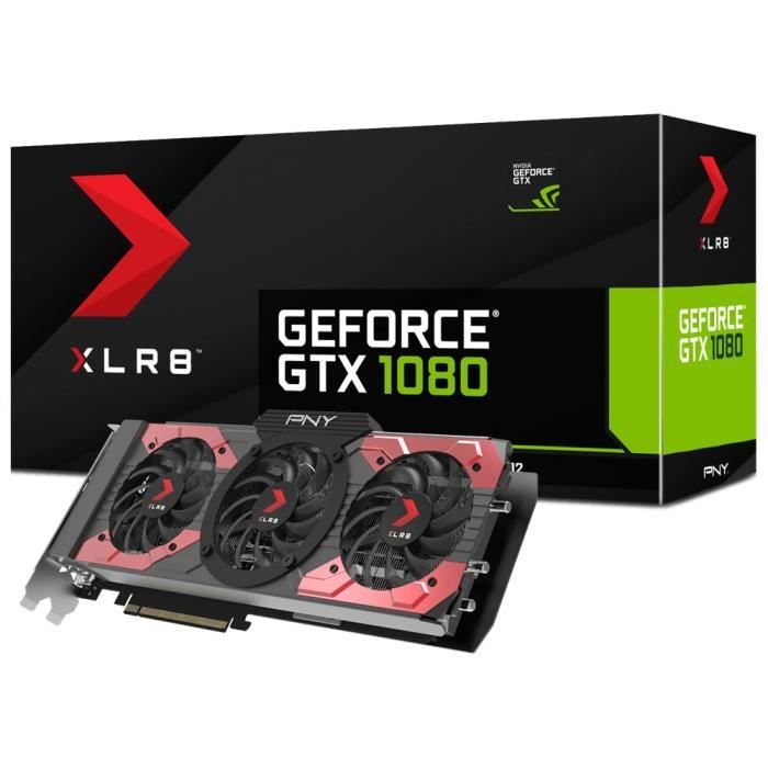 PNY Carte graphique GeForce® GTX 1080 XLR8 OC GAMING 8Go GDDR5X