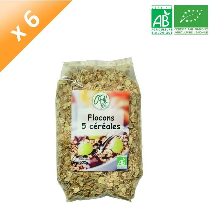OFAL BIO Flocons 5 céréales - 6x500 g