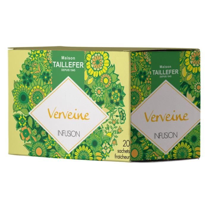 MAISON TAILLEFER Infusion Verveine en Boite de 20 Sachets Individuels