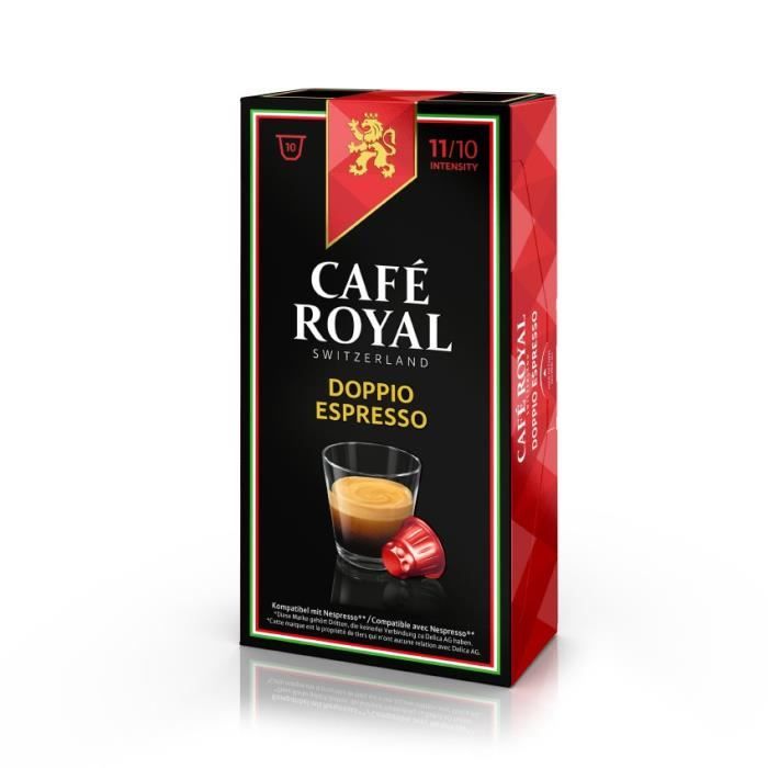 10 capsules Cafe Royal Doppio Espresso Capsules compatibles Système Nespresso ®