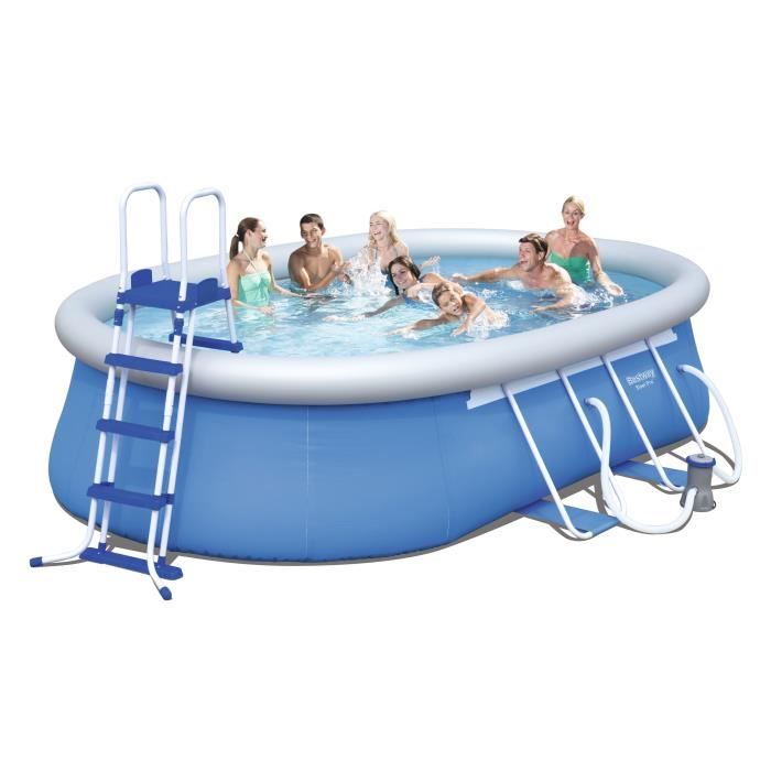 BESTWAY Kit Piscine ovale autoportante L5,49 x l3,66 x H1,22 m
