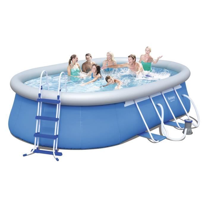 BESTWAY Kit Piscine ovale autoportante L4,88 x l3,05 x H1,07m