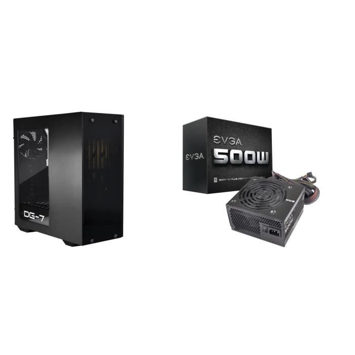 EVGA Pack Boîtier PC Gaming DG-73 + Alimentation 500W 80+ White