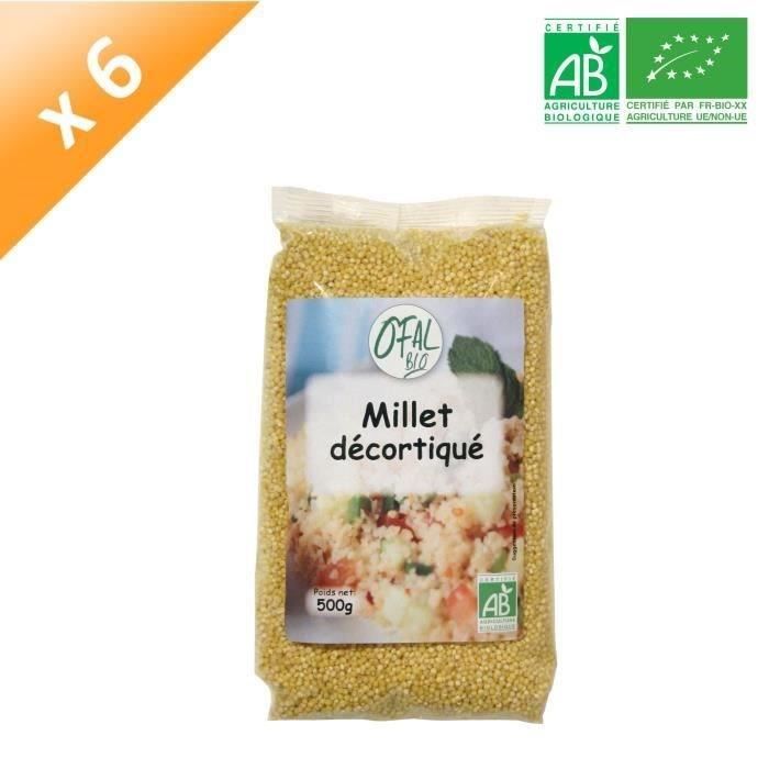 OFAL BIO Millet décortiqué - 6x 500 g