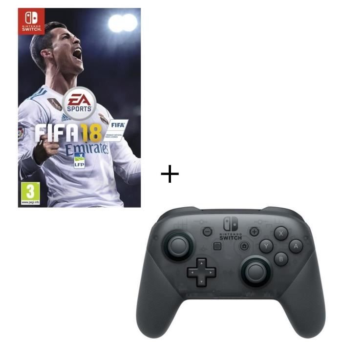 FIFA 18 Jeu Switch + Manette Nintendo Switch Pro