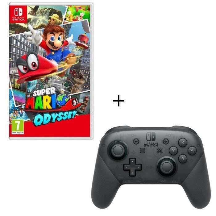 Super Mario Odyssey Jeu Switch + Manette Pro