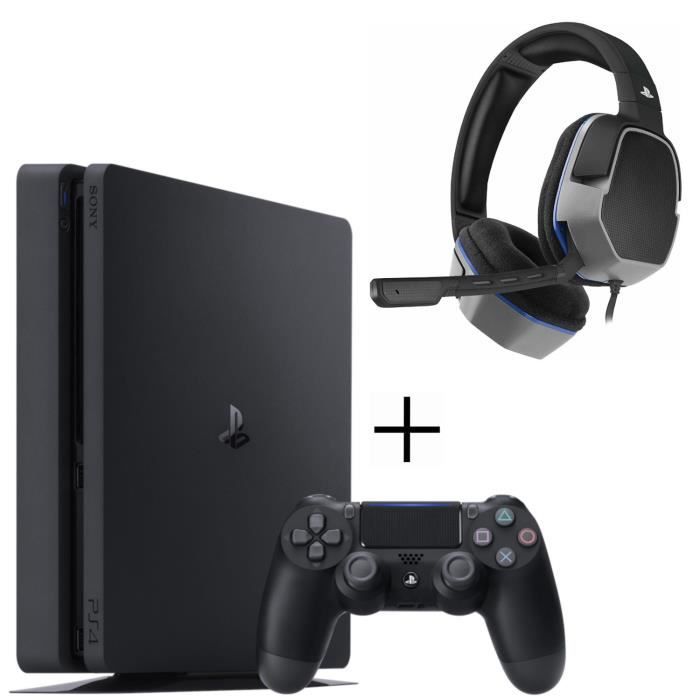 PS4 500 Go Noire + Casque Afterglow Level 3