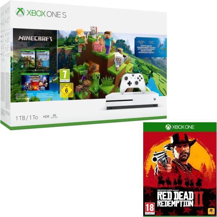 Xbox One S 1 To Minecraft + Red Dead Redemption 2