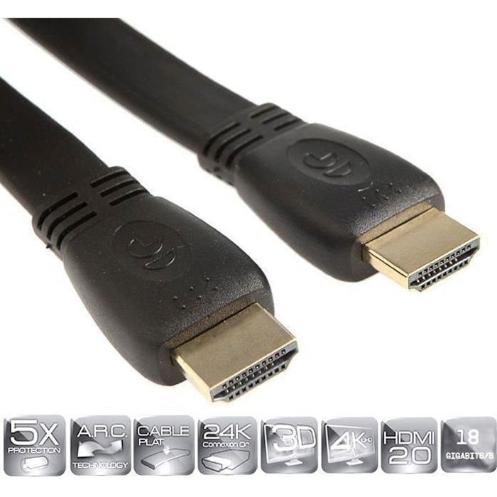 CONTINENTAL EDISON Cable HDMI 20 15m slim 4K U