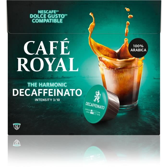 16 capsules de café Décaffeinato 100% Arabica CAFÉ ROYAL
