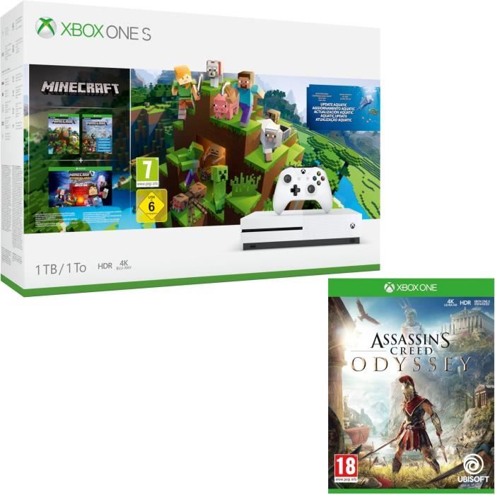 Xbox One S 1 To Minecraft + Assassin's Creed Odyssey