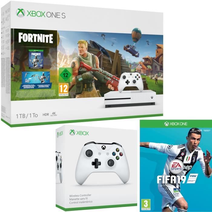 Xbox One S 1 To Fortnite + Fifa 19 + manette
