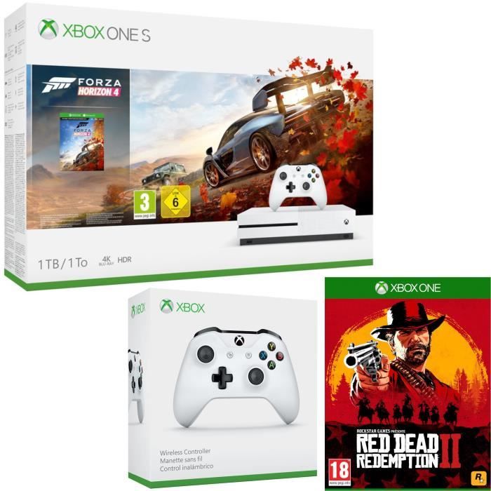 Xbox One S 1 To Forza Horizon 4 + Red Dead Redemption 2 + manette