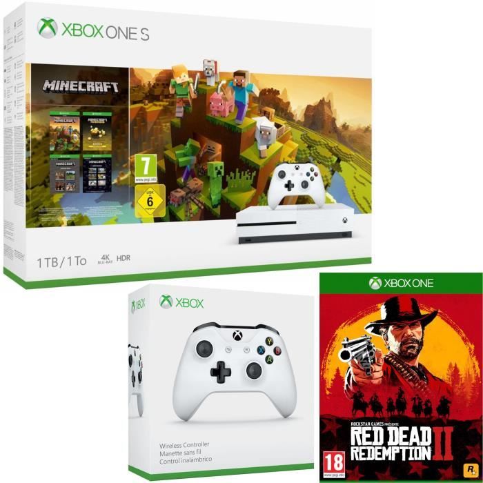 Xbox One S 1 To Minecraft Creators + Red Dead Redemption 2 + manette