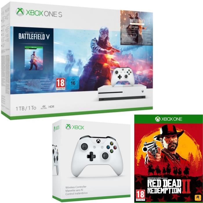 Xbox One S 1 To Battlefield V + Red Dead Redemption 2 + manette
