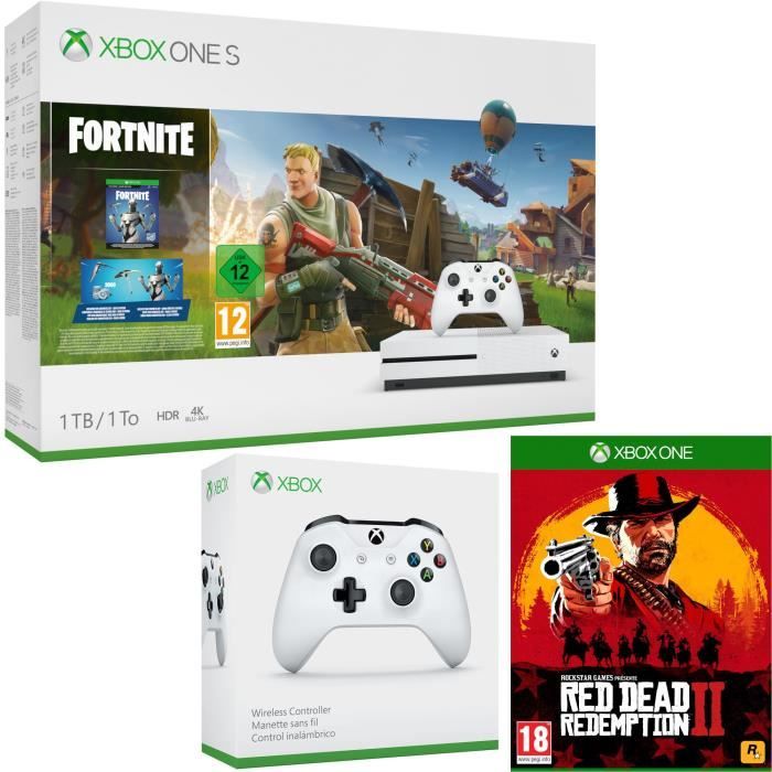 Xbox One S 1 To Fortnite + Red Dead Redemption 2 + manette