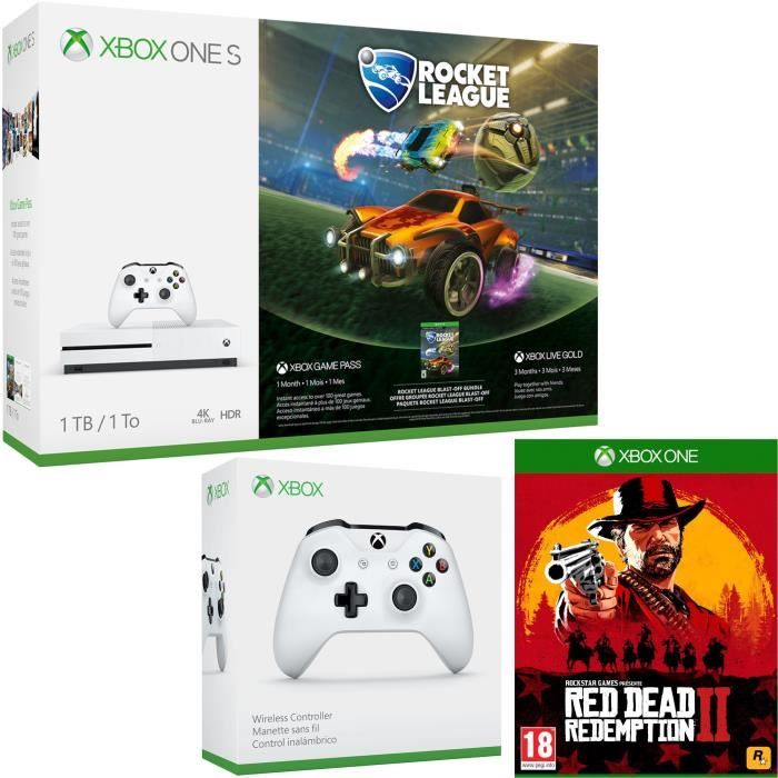 Xbox One S 1 To Rocket League + Red Dead Redemption 2 + manette