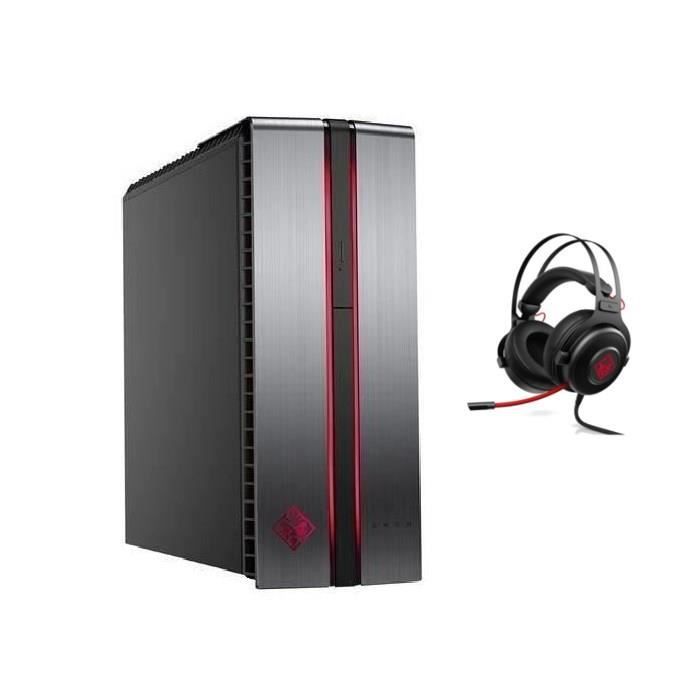 Pack HP PC GAMER OMEN - 870234nf - 8 Go RAM - Windows 10 - CORE I7 -NVIDIA GTX 1070 - Disque dur 1 To + SSD 128GB + Casque Gamer