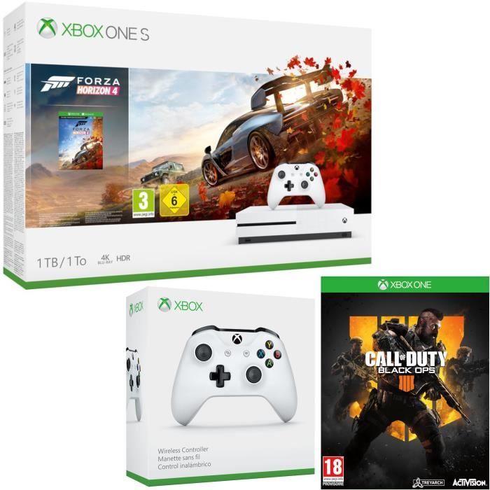 Xbox One S 1 To Forza Horizon 4 + Call of Duty Black Ops 4 + manette
