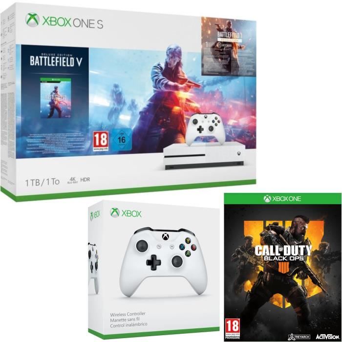Xbox One S 1 To Battlefield V + Call of Duty Black Ops 4 + manette