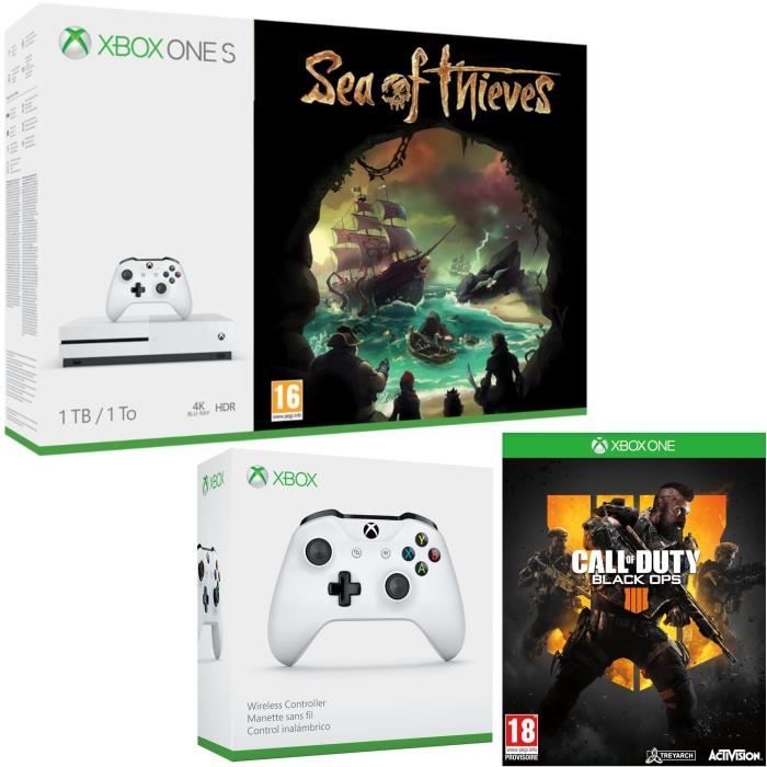 Xbox One S 1 To Sea of Thieves + Call of Duty Black Ops 4 + manette