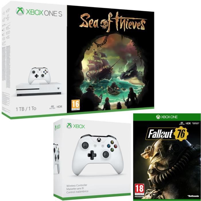 Xbox One S 1 To Sea of Thieves + Fallout 76 + manette