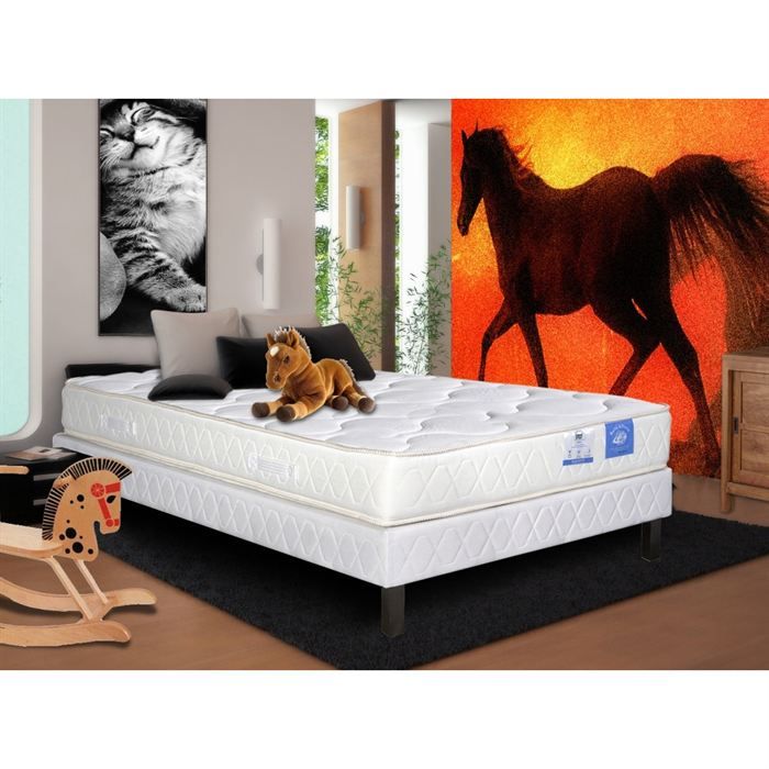 BENOIST Matelas CONFORT 90x190 cm - Ressorts et mousse - Ferme - 286 ressorts biconiques, 25kg/m3 - 1 personne