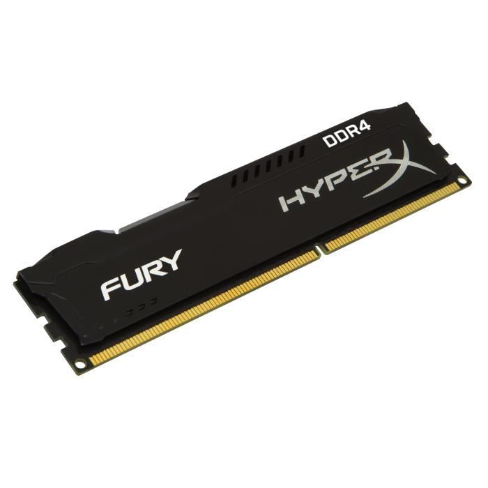 HYPERX Mémoire PC FURY Black - 4Go - DDR4 - 2133MHz - CL14 - DIMM